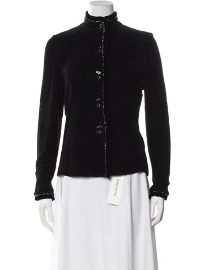 Pre-owned St John Wool Evening Jacket In Black