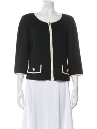 Pre-owned St John Wool Evening Jacket In Black