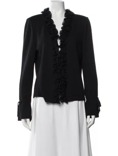 Pre-owned St John Wool Evening Jacket In Black
