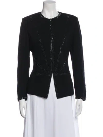 Pre-owned St John Wool Evening Jacket In Black