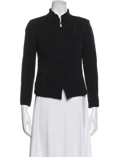 Pre-owned St John Wool Evening Jacket In Black
