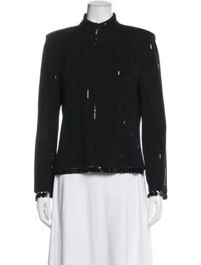 Pre-owned St John Wool Evening Jacket In Black