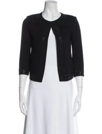 Pre-owned St John Wool Evening Jacket In Black