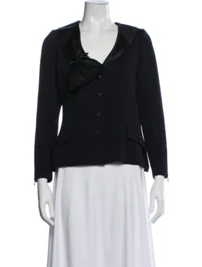 Pre-owned St John Wool Evening Jacket In Black