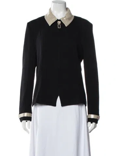 Pre-owned St John Wool Evening Jacket In Black