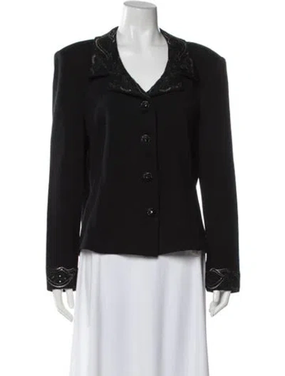 Pre-owned St John Wool Evening Jacket In Black