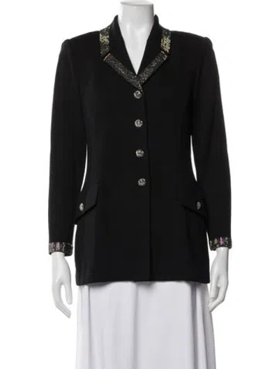 Pre-owned St John Wool Evening Jacket In Black