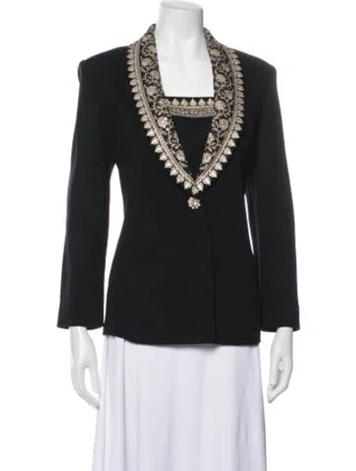 Pre-owned St John Wool Evening Jacket In Black