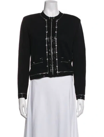 Pre-owned St John Wool Evening Jacket In Black