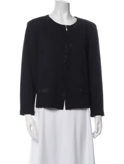 Pre-owned St John Wool Evening Jacket In Black