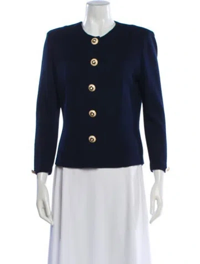 Pre-owned St John Wool Evening Jacket In Blue