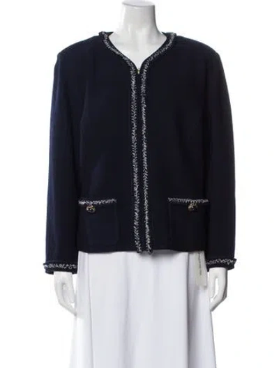 Pre-owned St John Wool Evening Jacket In Blue