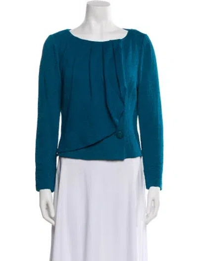 Pre-owned St John Wool Evening Jacket In Blue