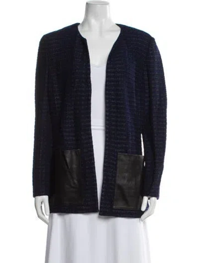 Pre-owned St John Wool Evening Jacket In Blue