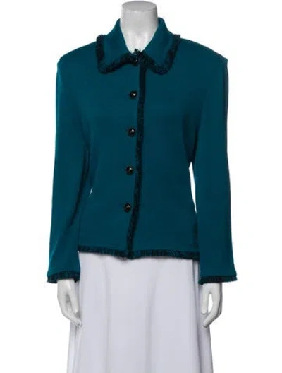 Pre-owned St John Wool Evening Jacket In Blue