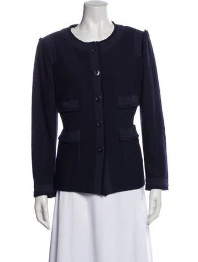 Pre-owned St John Wool Evening Jacket In Blue