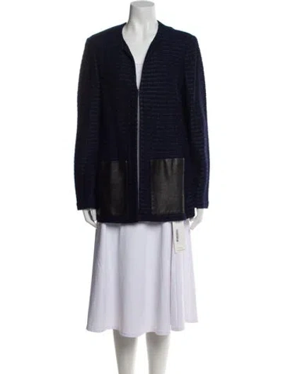 Pre-owned St John Wool Evening Jacket In Blue