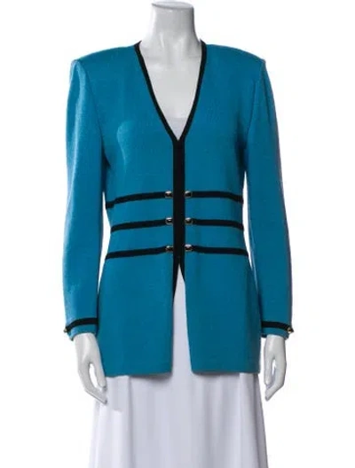 Pre-owned St John Wool Evening Jacket In Blue