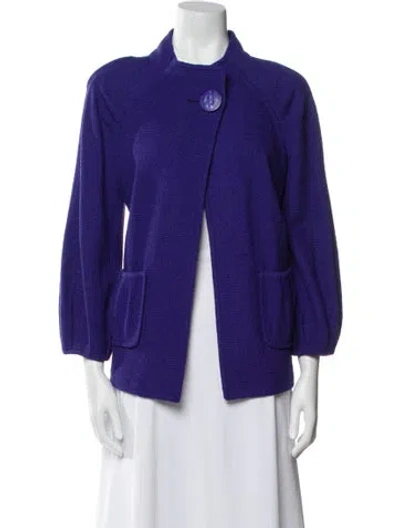 Pre-owned St John Wool Evening Jacket In Blue