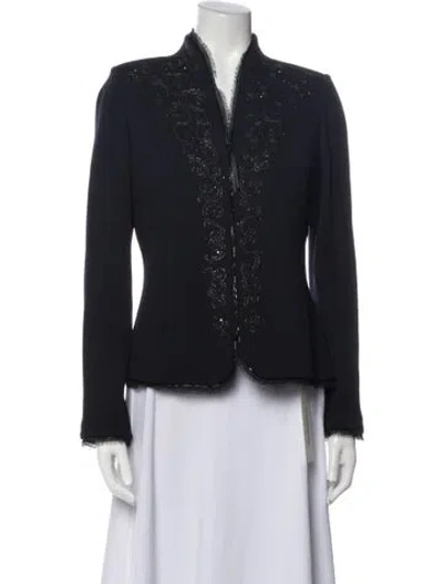 Pre-owned St John Wool Evening Jacket In Blue