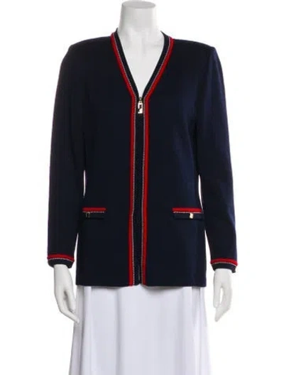 Pre-owned St John Wool Evening Jacket In Blue