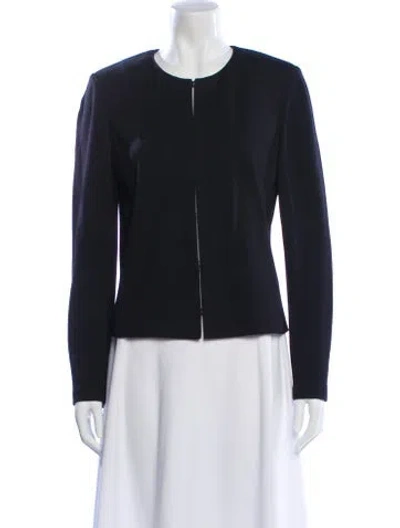 Pre-owned St John Wool Evening Jacket In Blue