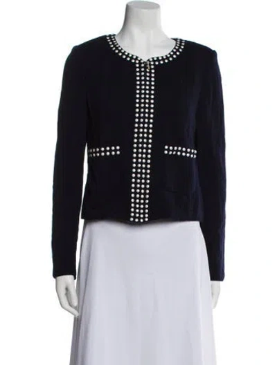 Pre-owned St John Wool Evening Jacket In Blue
