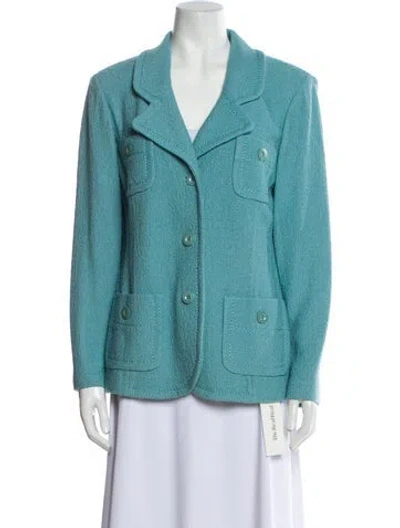 Pre-owned St John Wool Evening Jacket In Blue