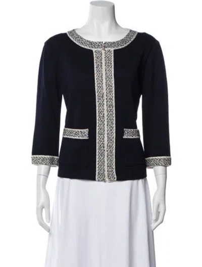 Pre-owned St John Wool Evening Jacket In Blue