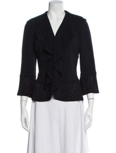 Pre-owned St John Wool Evening Jacket In Blue