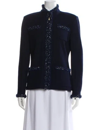 Pre-owned St John Wool Evening Jacket In Blue