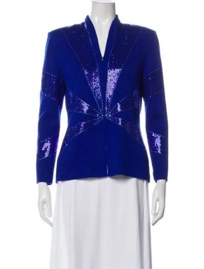 Pre-owned St John Wool Evening Jacket In Blue