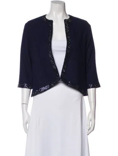Pre-owned St John Wool Evening Jacket In Blue