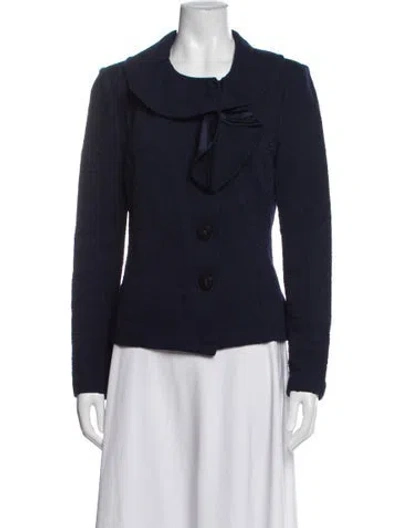 Pre-owned St John Wool Evening Jacket In Blue
