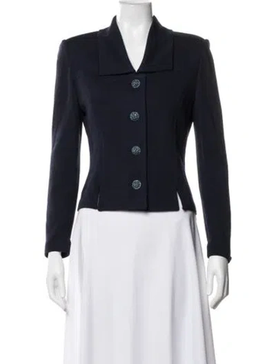 Pre-owned St John Wool Evening Jacket In Blue