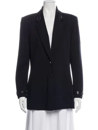 Pre-owned St John Wool Evening Jacket In Blue
