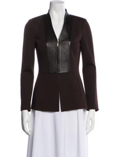 Pre-owned St John Wool Evening Jacket In Brown