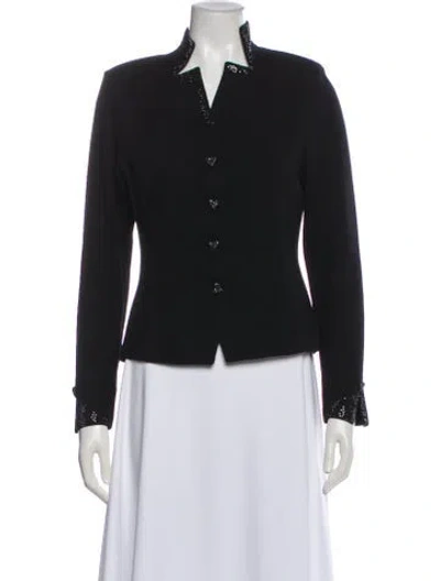 Pre-owned St John Wool Evening Jacket In Gray