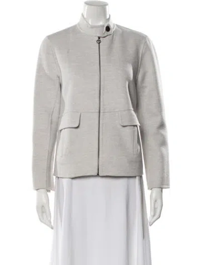 Pre-owned St John Wool Evening Jacket In Gray