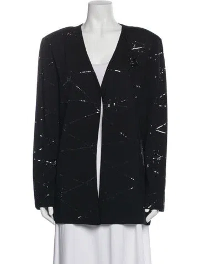 Pre-owned St John Wool Evening Jacket In Gray