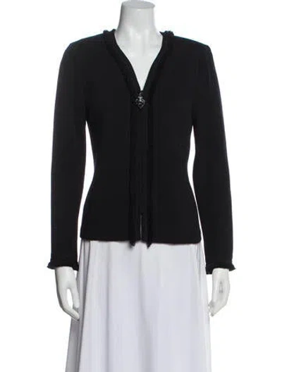 Pre-owned St John Wool Evening Jacket In Gray