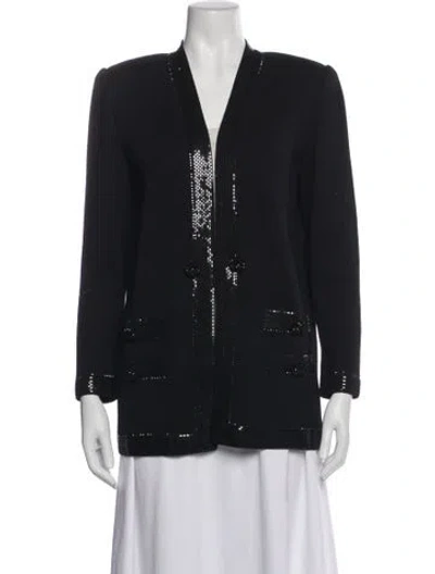 Pre-owned St John Wool Evening Jacket In Gray