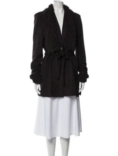 Pre-owned St John Wool Evening Jacket In Gray