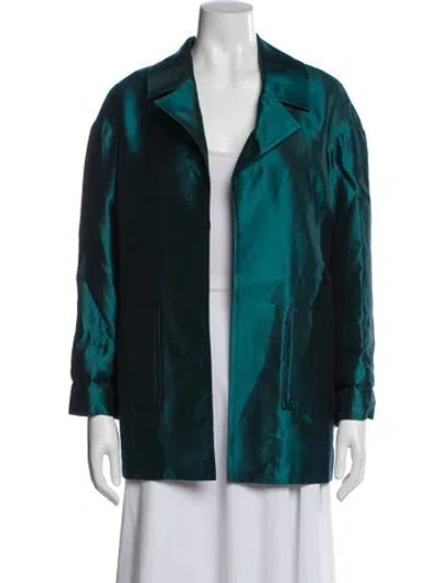 Pre-owned St John Wool Evening Jacket In Green
