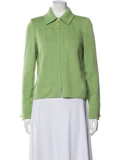 Pre-owned St John Wool Evening Jacket In Green