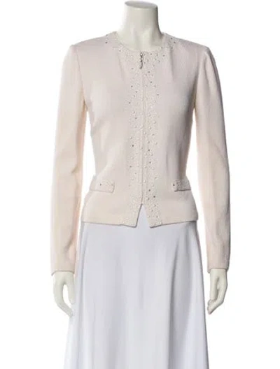 Pre-owned St John Wool Evening Jacket In Neutral