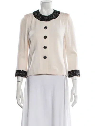 Pre-owned St John Wool Evening Jacket In Neutral