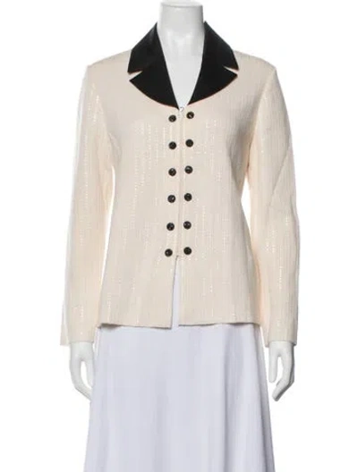 Pre-owned St John Wool Evening Jacket In Neutrals