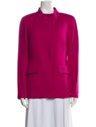Pre-owned St John Wool Evening Jacket In Pink