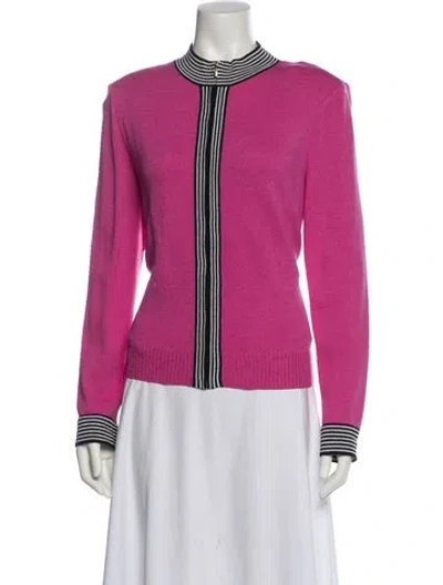 Pre-owned St John Wool Evening Jacket In Pink